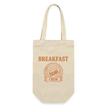 Frühstücksteam Brunch Kaffee Speckpfannkuchen - Geschenkbeutel für Flaschen - Natur - Vorne