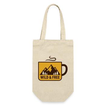 Heisse Tasse Berge Abzeichen - Geschenkbeutel für Flaschen - Natur - Vorne