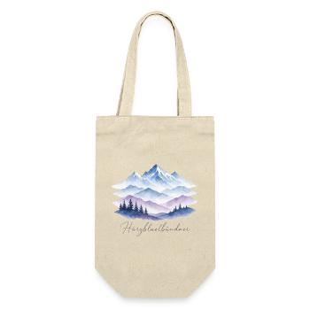 Bündner Härzbluetbündner - Geschenkbeutel für Flaschen - Natur - Vorne