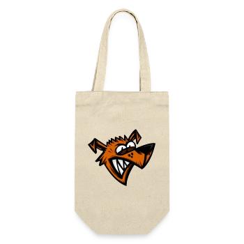 Funny Crazy Dog Cartoon Head - Gift Bag for Bottles - nature - Front
