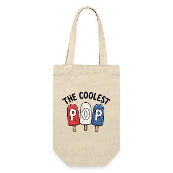 Lustiger Opa, der coolste Papa - Geschenkbeutel für Flaschen - Natur - Vorne