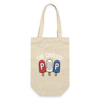 Lustiger Opa, der coolste Papa - Geschenkbeutel für Flaschen - Natur - Vorne