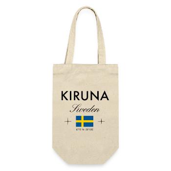 Kiruna Sweden Coordinates Travel Souvenir - Gift Bag for Bottles - nature - Front