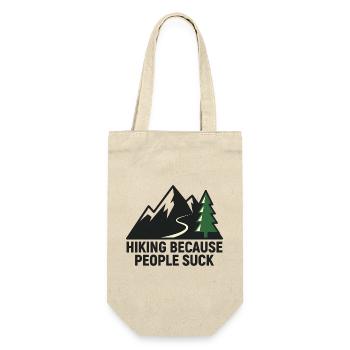 Hiking because people are annoying - Gift Bag for Bottles - nature - Front
