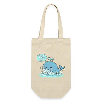 Whale Hello There Cute Print - Gift Bag for Bottles - nature - Front