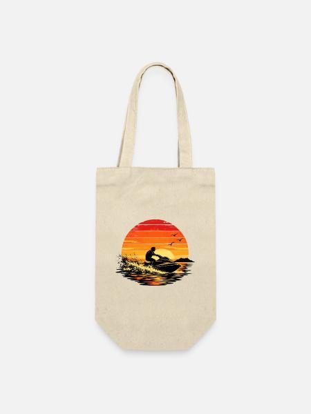 Sunset Jet Ski Escape - Geschenkbeutel für Flaschen - Natur