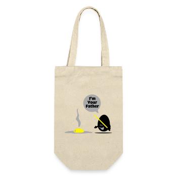 egg vader - Geschenkbeutel für Flaschen - Natur - Vorne