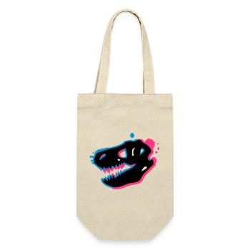 T Rex Skull 3-D - Gift Bag for Bottles - nature - Front