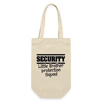 Security Little brother protection squat - Big bro - Gift Bag for Bottles - nature - Front