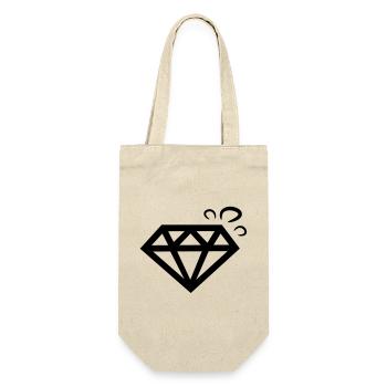 diamant diamond - Geschenkbeutel für Flaschen - Natur - Vorne