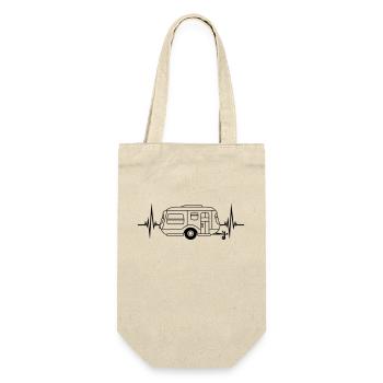 heartbeat pulse frequency caravan camping anhaeng - Gift Bag for Bottles - nature - Front