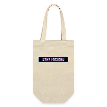 stay focused 3d verschwommen logo roter balken des - Geschenkbeutel für Flaschen - Natur - Vorne