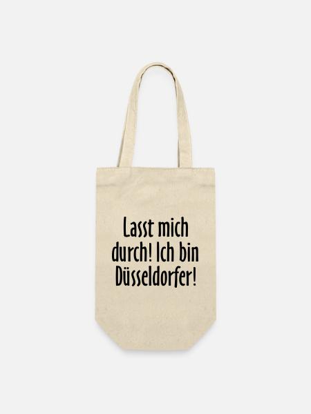 Lasst mich durch! Ich bin Düsseldorfer! - Geschenkbeutel für Flaschen - Natur
