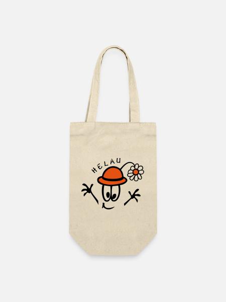 Karneval Helau, Fasching - Geschenkbeutel für Flaschen - Natur