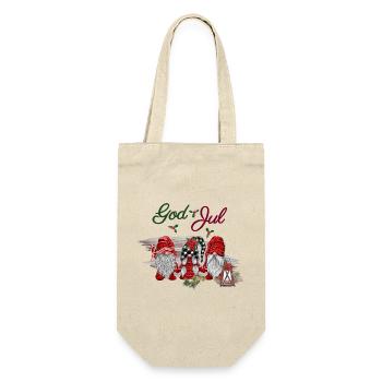 God jul Merry Christmas Xmas Design - Gift Bag for Bottles - nature - Front