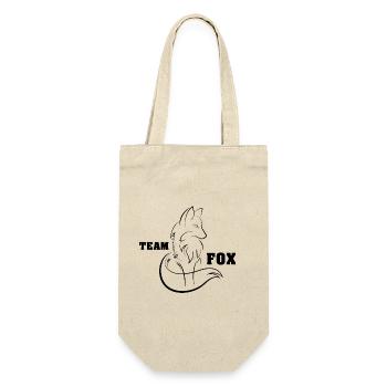 team fox fuchs symbol zeichnung Logo icon - Geschenkbeutel für Flaschen - Natur - Vorne