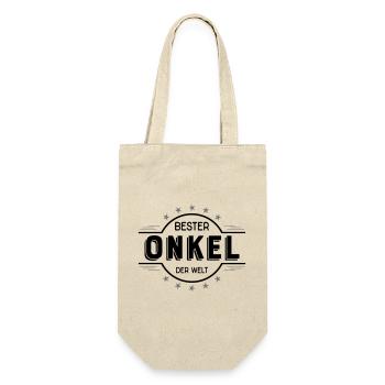 onkel - Geschenkbeutel für Flaschen - Natur - Vorne