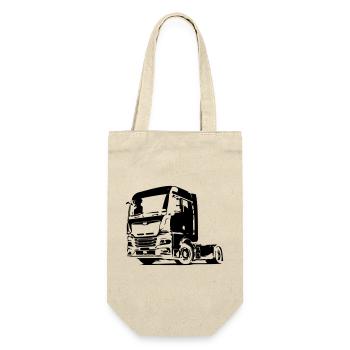 Deutscher LKW - Geschenkbeutel für Flaschen - Natur - Vorne