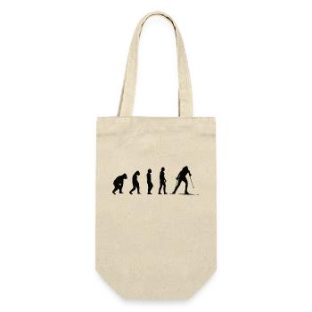 Skiing Evolution Ski Skiing Skier Skiers Skiers - Gift Bag for Bottles - nature - Front