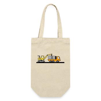 Bagger - Geschenkbeutel für Flaschen - Natur - Vorne