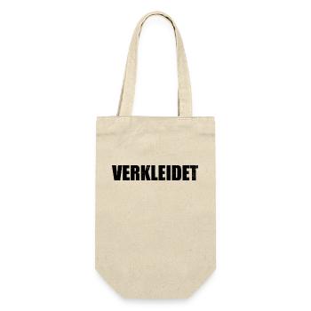 Verkleidet Geburtstag Halloween Fasching Karneval - Geschenkbeutel für Flaschen - Natur - Vorne