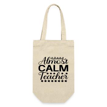 Almost Calm Teacher - Geschenkbeutel für Flaschen - Natur - Vorne