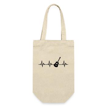 Heartbeat Gift pour guitariste - Sac à bouteille - nature - Devant