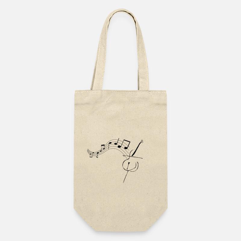 Violoncelle avec notes1 - Sac à bouteille - nature