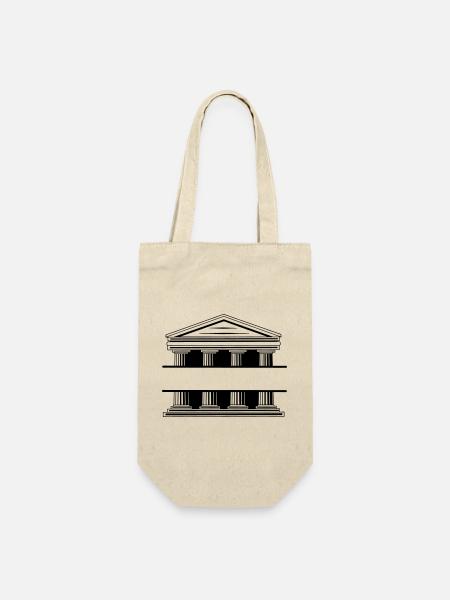 Monogramm des Gerichtsgebäudes - Geschenkbeutel für Flaschen - Natur