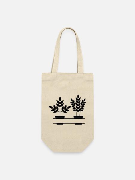 Pflanzen-Banner - Geschenkbeutel für Flaschen - Natur