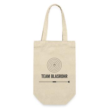 Team Blasrohr - Geschenkbeutel für Flaschen - Natur - Vorne