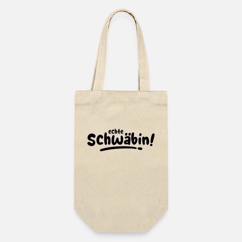 Echte Schwäbin! - Geschenkbeutel für Flaschen - Natur