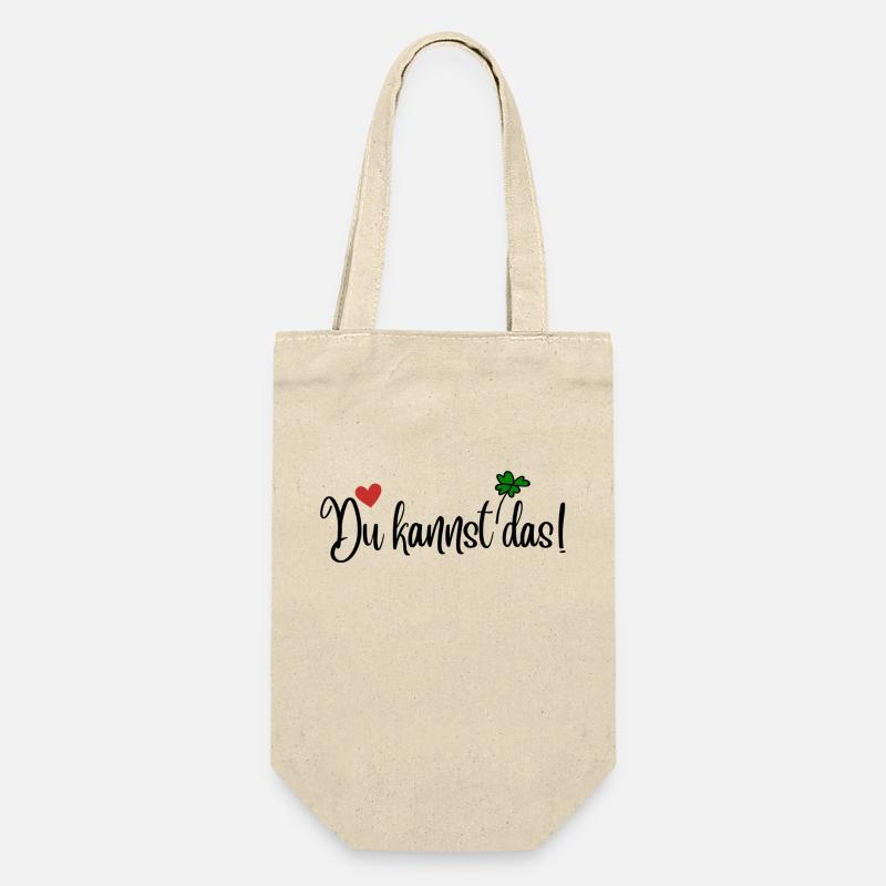 Du kannst das! - Geschenkbeutel für Flaschen - Natur