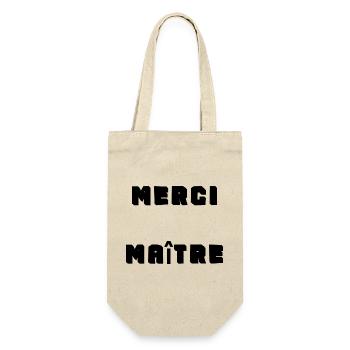 MASTER. THANK YOU. THANK YOU, MASTER. MASTER. MASTER GIFT - Gift Bag for Bottles - nature - Front