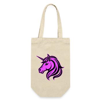 Unicorn Head - Gift Bag for Bottles - nature - Front