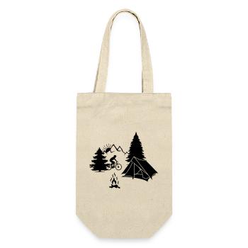 Bicycle holiday camping - Gift Bag for Bottles - nature - Front