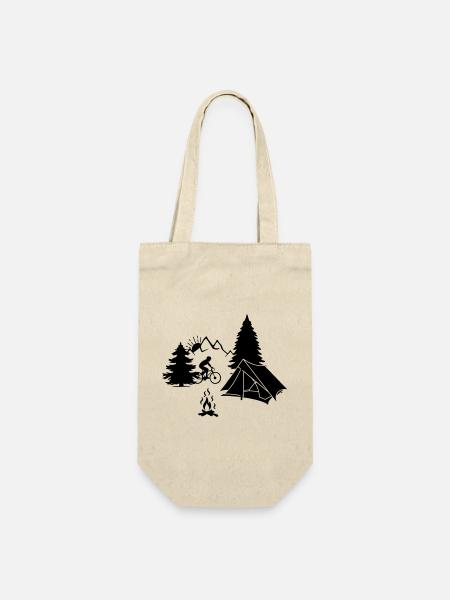 Fahrradurlaub Camping - Geschenkbeutel für Flaschen - Natur