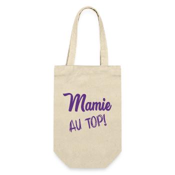 MAMIE. FÊTE DES MÈRES. BONNE FÊTE MAMIE - Sac à bouteille - nature - Devant