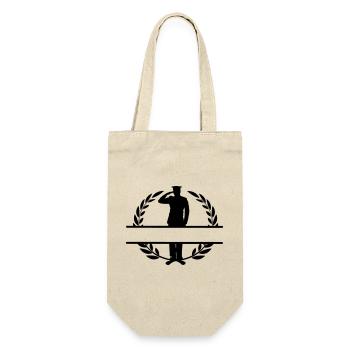 Salutation of respect in laurel wreath banner - Gift Bag for Bottles - nature - Front