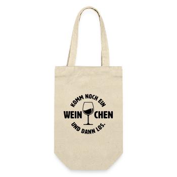 Noch ein Weinchen - Geschenkbeutel für Flaschen - Natur - Vorne