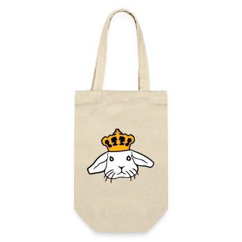 Royal Bunny Crown King Queen Prince Princess - Gift Bag for Bottles - nature - Front