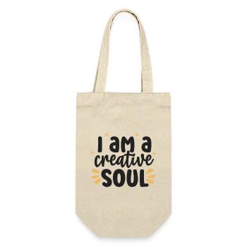 Creative Soul Inspirierendes Zitat - Geschenkbeutel für Flaschen - Natur - Vorne