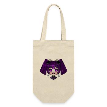 Chibi vampire with purple braids - Gift Bag for Bottles - nature - Front