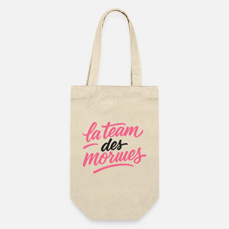 La Team des Morues Script Rose - Sac à bouteille - nature