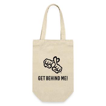 Get Behind Me! (Cross / Bible / Religion / 1C) - Gift Bag for Bottles - nature - Front
