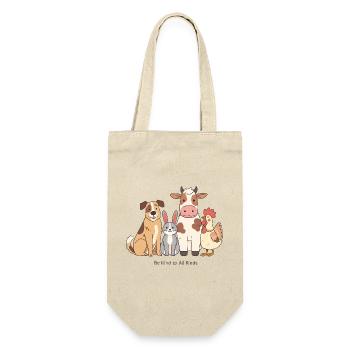 Be Kind To All Kinds Animal Design - Gift Bag for Bottles - nature - Front