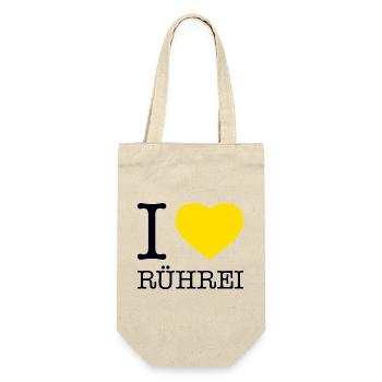 I love Rührei - Geschenkbeutel für Flaschen - Natur - Vorne