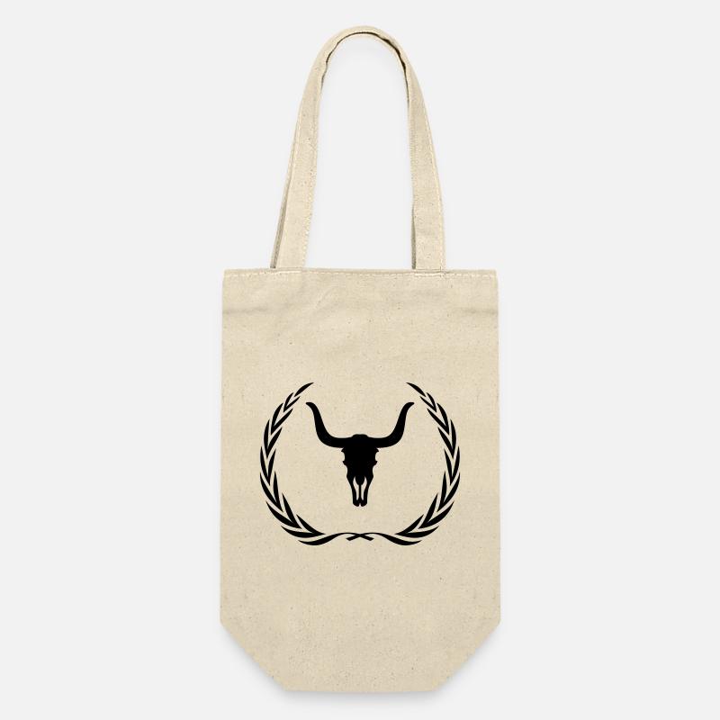 Bull Skeleton Wreath - Gift Bag for Bottles - nature