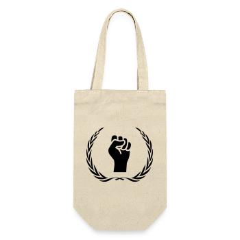 Hand Faust Kranz - Geschenkbeutel für Flaschen - Natur - Vorne
