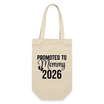 Promoted to Mommy 2026 – Mommy Design in the making - Gift Bag for Bottles - nature - Front